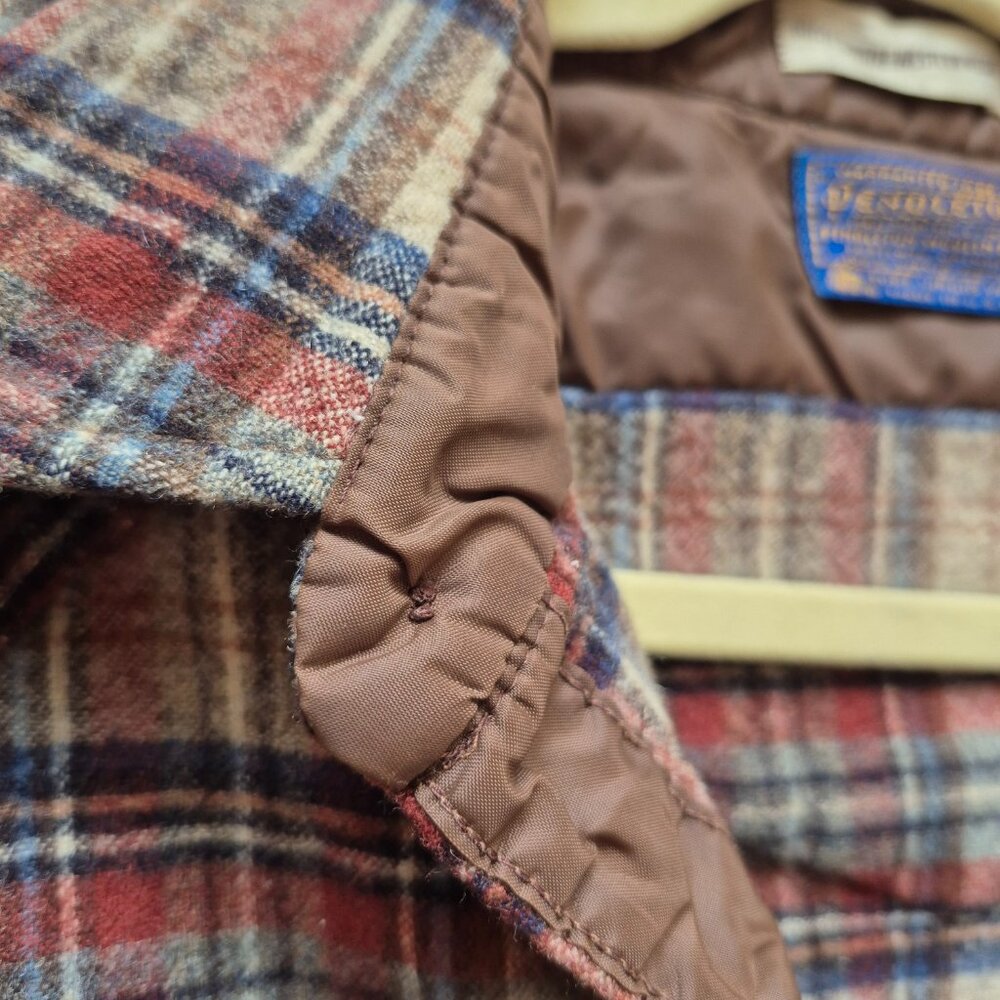 Tan Plaid Pendleton Jacket - Small - image 5